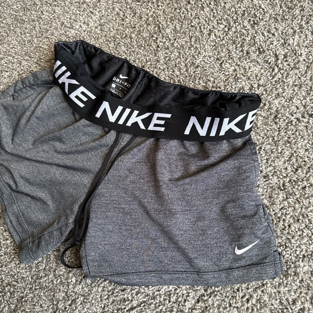 Nike Black and Gray Dri-FIT Shorts